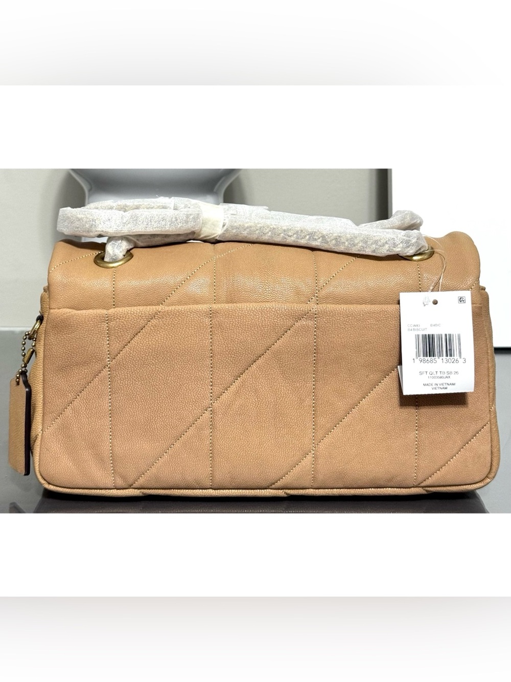 COACH Tabby Shoulder Bag 26 With Quilting, BISCUIT - Picture 3 of 10